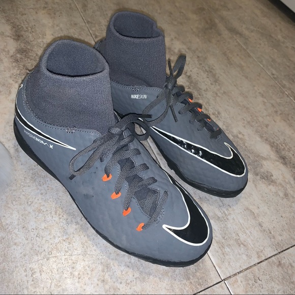 Nike Skin Gray Indoor Cleats Hypervenom X - Picture 4 of 12